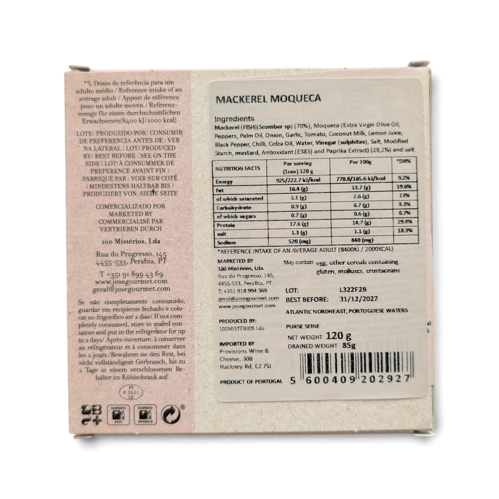 ABC+ Mackerel Fillets in Moqueca Sauce Tin Back