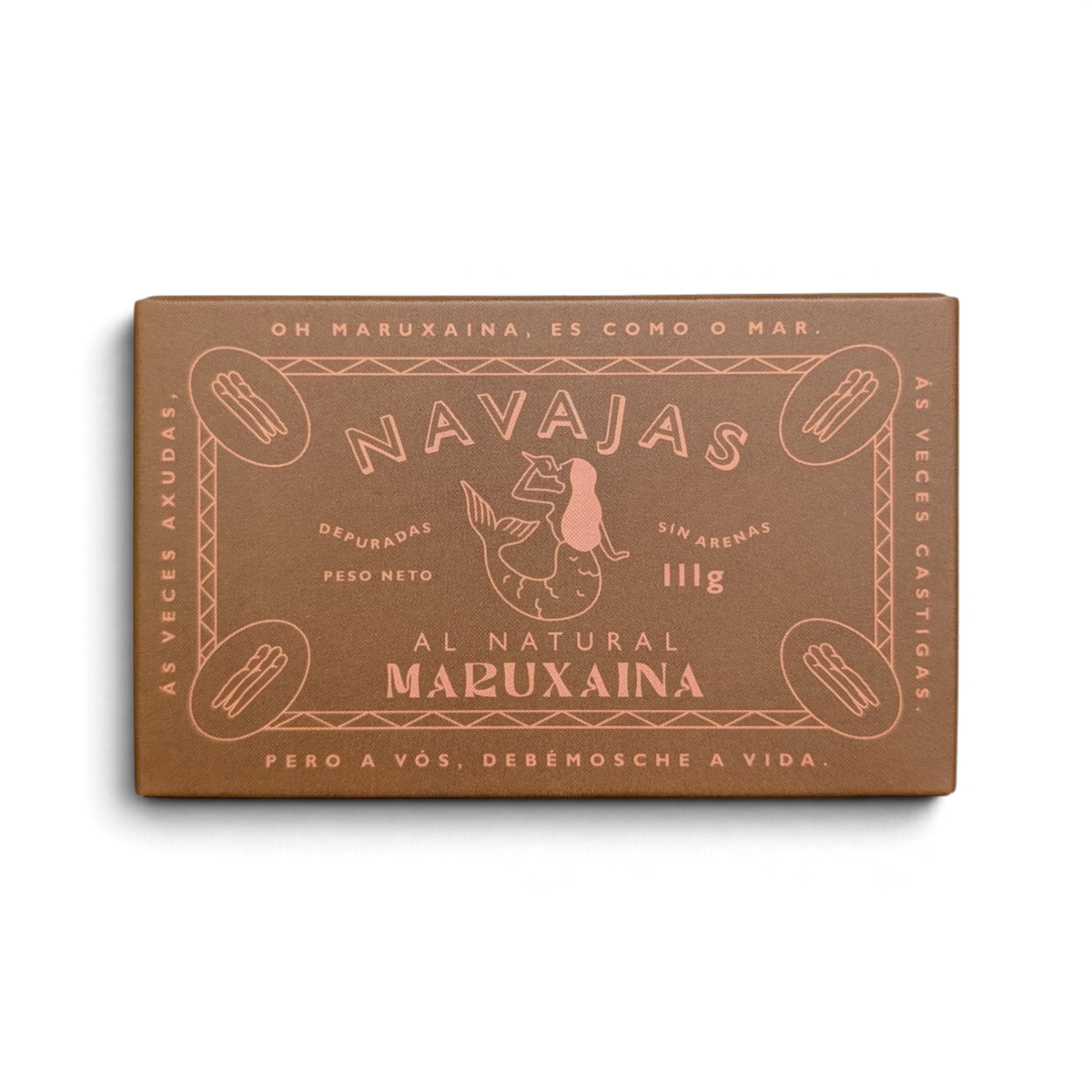 Maruxaina razor clams - front of tin