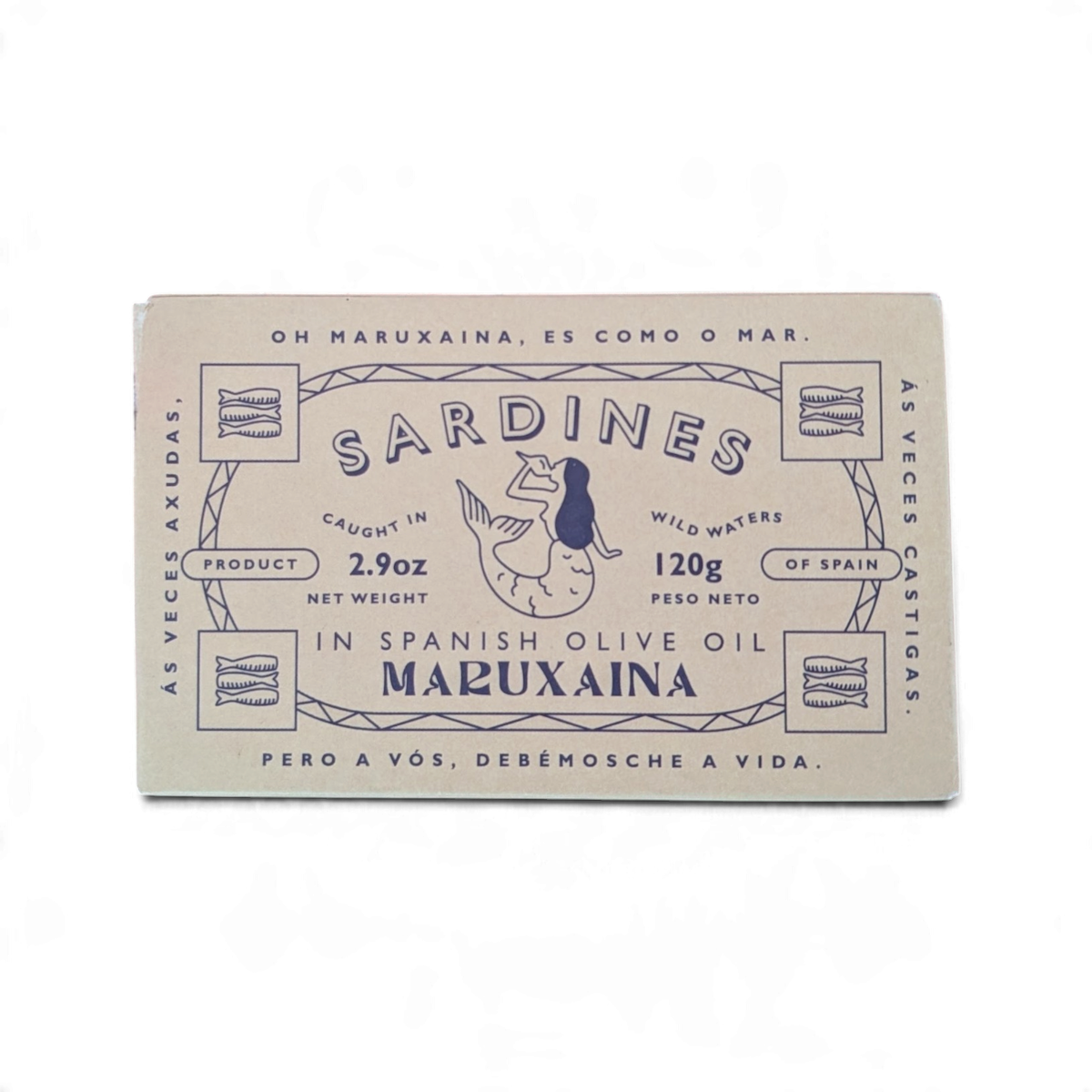 Maruxaina sardines in olive oil - front of tin
