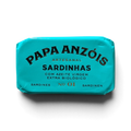 Front of a Tin of Papa Anzois Sardines in Organic Extra Virgin Olive Oil