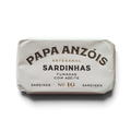 Front of a Tin of Papa Anzois Smoked Sardines in Olive Oil