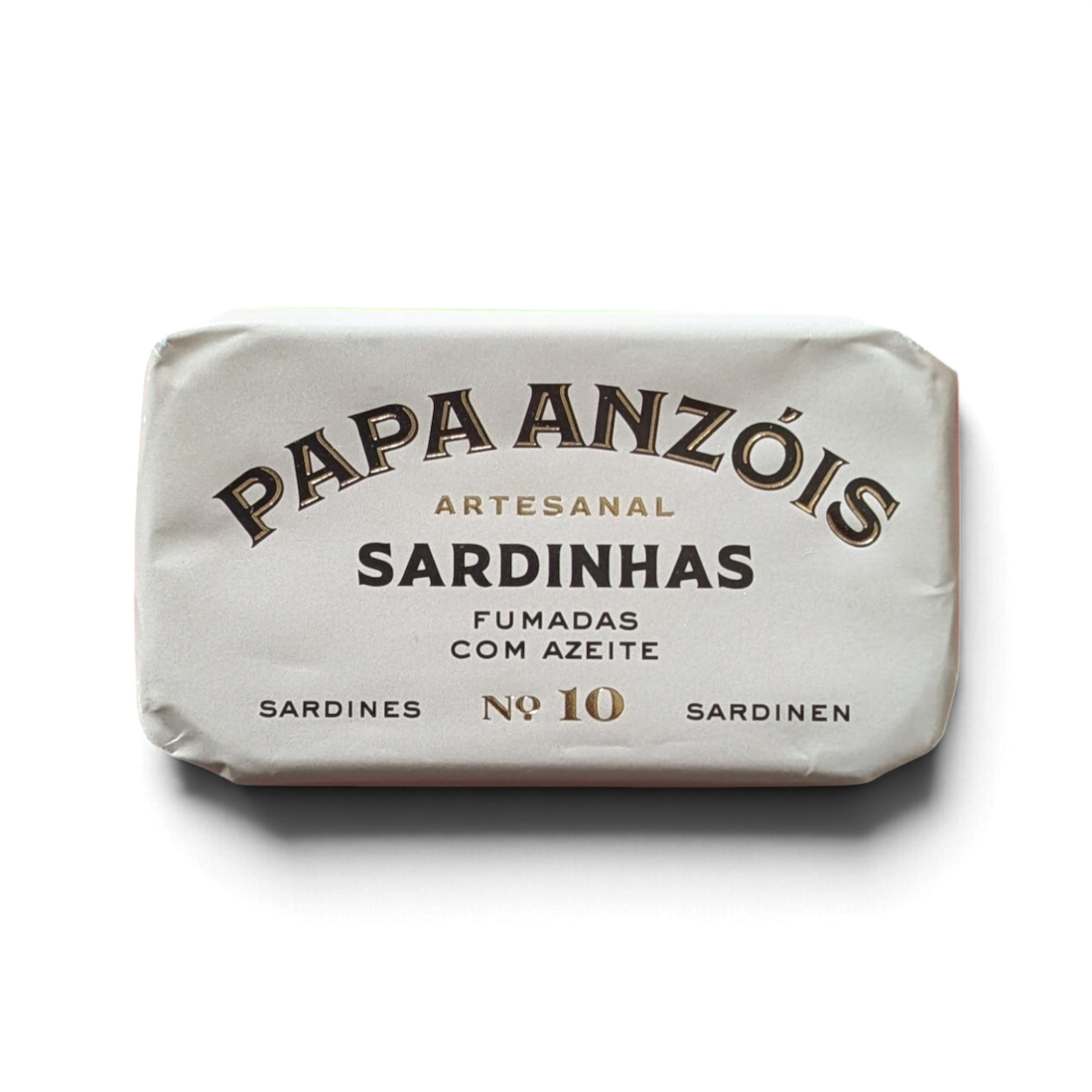 Front of a Tin of Papa Anzois Smoked Sardines in Olive Oil